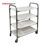 ترولی چهار طبقه تخت استیل ST4